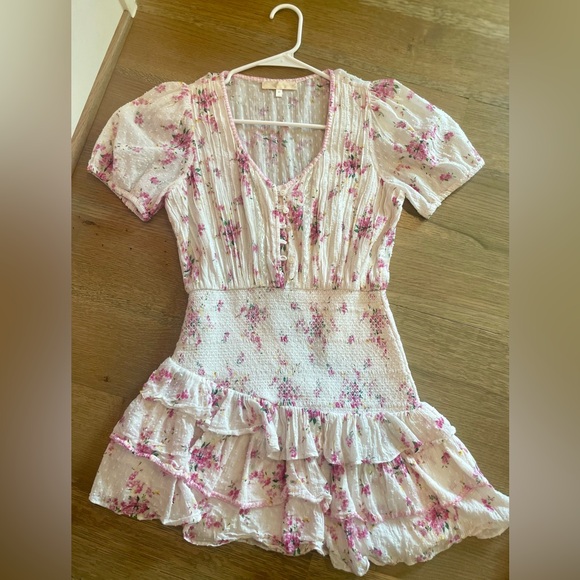 LoveShackFancy White and Pink Floral Dress - Picture 2 of 2